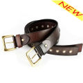 Men leather metal belts studs belt